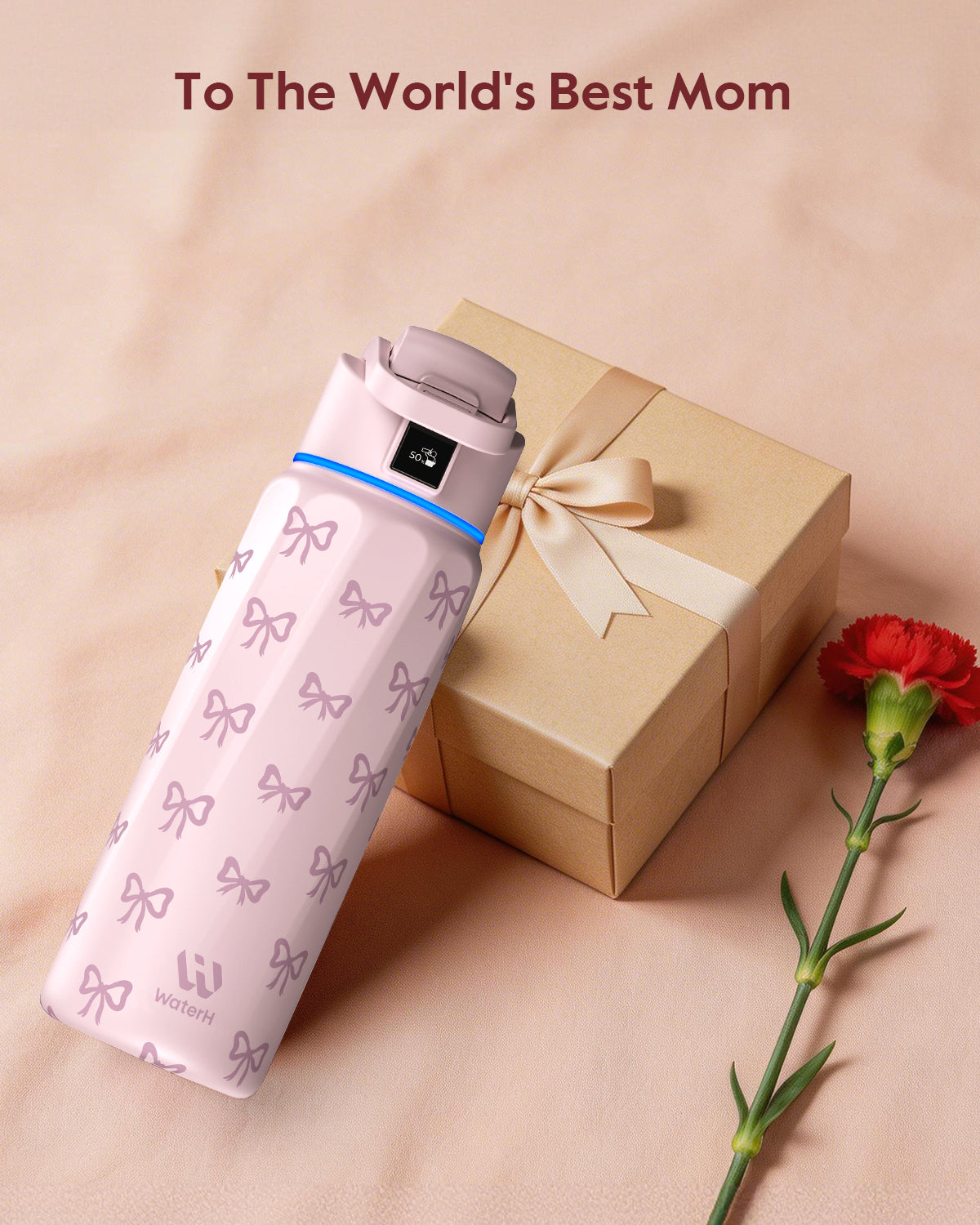 Waterh Boost Smart Water Bottle: 32 Oz Hydration Tracker with APP & Insulation