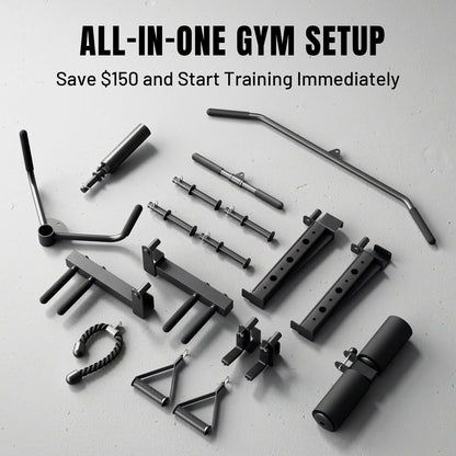 M11 Elite Smith Machine Home Gym, 2200LBS Power Rack with Cable Crossover, Functional Trainer with Dual 130 Weight Stacks, for Full Body Strength Training