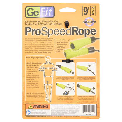 Speed Training Jump Rope with Padded Foam Grips - Adjustable Pro 9Ft Rope, Ball Bearing Movement for Smooth Rotation Ideal for Boxing, Cardio or Endurance Workout